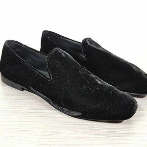 Vince Bray Loafer, Black Velvet Smoking Slipper, Womens Size 5.5 & 6